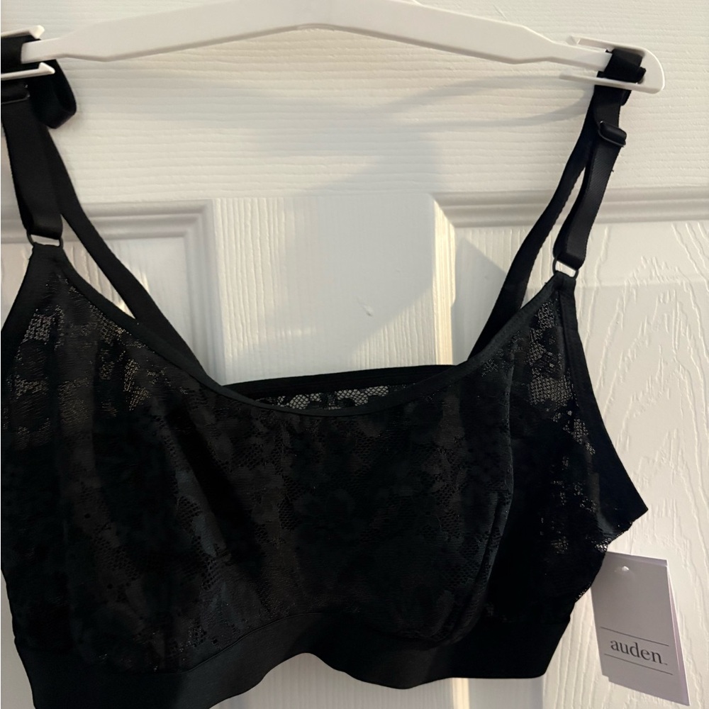 Auden Elegant Black Floral Bralette